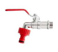 Garronda Kit Robinet 1/2" vers 3/4" avec Raccord Rapide Robinet de Vidange pour Cuve IBC et Arrosage Jardin Adaptateur pour Système de Tuyau et Raccordement d’Eau GD-0212