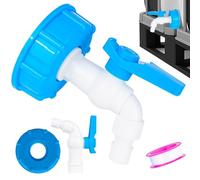 Garronda Kit Robinet IBC S60x6 avec Vanne à Bille 3/4" Kit Complet avec Ruban PTFE Adaptateur pour Cuve IBC et Mauser Robinet de Vidange Réservoir Eau GD-0215