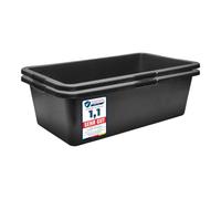 Garronda Lot de 2 Grand Bac à Mortier Rectangulaire 40L Plastique GD-0169