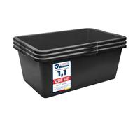 Garronda Lot de 3 Grand Bac à Mortier Rectangulaire 80L Plastique GD-0169
