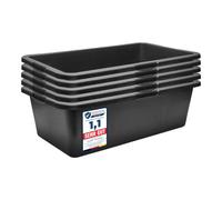 Garronda Lot de 5 Grand Bac à Mortier Rectangulaire 40L Plastique GD-0169