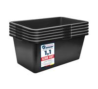 Garronda Lot de 5 Grand Bac à Mortier Rectangulaire 60L Plastique GD-0169