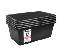 Garronda Lot de 5 Grand Bac à Mortier Rectangulaire 80L Plastique GD-0169