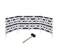 Garronda Paravent 4m Plage Coupe-Vent Camping Brise-Vent avec Marteau en Caoutchouc GAEX001 (Ancres-65, 4 m)