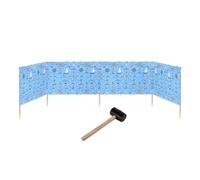 Garronda Paravent 5m Plage Coupe-Vent Camping Brise-Vent avec Marteau en Caoutchouc GAEX001 (Marine-64, 5 m)
