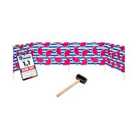 Garronda Paravent Plage 5 m Polyester avec Piquets Bois et Marteau GAEX001
