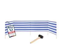 Garronda Paravent Plage 5 m Polyester avec Piquets Bois et Marteau GAEX001