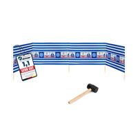 Garronda Paravent Plage 5 m Polyester avec Piquets Bois et Marteau GAEX001