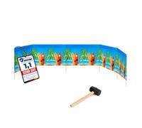 Garronda Paravent Plage 6 m Polyester avec Piquets Bois et Marteau GAEX001