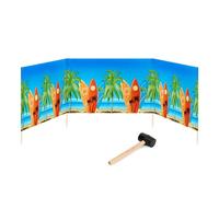 Garronda Paravent Plage Coupe-Vent Camping Brise-Vent avec Marteau en Caoutchouc 4 m GAEX001 (Planches de Surf, 4 m)