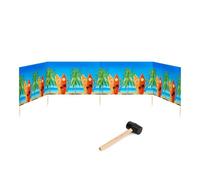 Garronda Paravent Plage Coupe-Vent Camping Brise-Vent avec Marteau en Caoutchouc 5 m GAEX001 (Planches de Surf, 5 m)