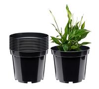 Garronda Pots Horticulture Ronds Pots pour Culture de Plants de Plantes et Fleurs GD-0025 (10 Pièces Noir, ⌀ 26cm H 20cm)