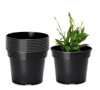 Garronda Pots Horticulture Ronds Pots pour Culture de Plants de Plantes et Fleurs GD-0025 (10 Pièces Noir, ⌀ 35 cm H 29 cm)