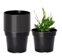 Garronda Pots Horticulture Ronds Pots pour Culture de Plants de Plantes et Fleurs GD-0025 (20 Pièces Noir, ⌀ 23 cm H 18,1 cm)