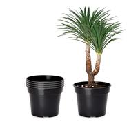 Garronda Pots Horticulture Ronds Pots pour Culture de Plants de Plantes et Fleurs GD-0025 (5 Pièces Noir, ⌀ 46cm H=36cm)