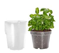 Garronda Pots Horticulture Ronds Transparents Pots pour Culture de Plants de Plantes et Fleurs GD-0024 (10 Pièces Transparent, ⌀ 19cm H 15cm)