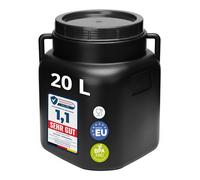 Garronda Réservoir d'eau Carré 20L avec Couvercle Fût Alimentaire GD-0088