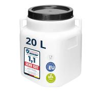 Garronda Réservoir d'eau Carré 20L avec Couvercle Fût Alimentaire GD-0088