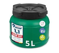 Garronda Réservoir d'eau de 5 litres Baril Alimentaire Bidon Eau GD-0078 | Fût à Large Ouverture, en HDPE, sans BPA, Tonneau de Jardin, Bac à Aliments pour Animaux, Conteneur d'Eau, Universel, Vert
