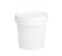 Garronda Seau avec Couvercle 1L Anse Plastique 50 Pièces Blanc GD-0071