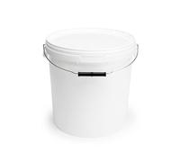 Garronda Seau avec Couvercle 20L Anse Métallique 5 Pièces Blanc GD-0071