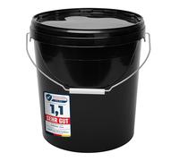 Garronda Seau avec Couvercle 30 litres avec Anse métallique pour Le Stockage de Produits Alimentaires et Chimiques 1 Pièce Noir GD-0104