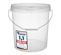 Garronda Seau avec Couvercle 30 litres avec Anse métallique pour Le Stockage de Produits Alimentaires et Chimiques 1 Pièce Transparent GD-0072