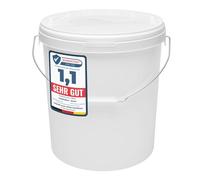 Garronda Seau avec Couvercle 30 litres avec Anse métallique pour Le Stockage de Produits Alimentaires et Chimiques 5 Pièces Blanc GD-0071