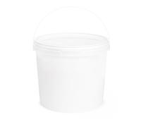 Garronda Seau avec Couvercle 5L Anse Plastique 5 Pièces Blanc GD-0071