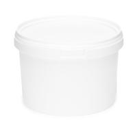 Garronda Seau en Plastique Blanc 0,5 litres avec Couvercle - pour Le Stockage de Produits Alimentaires et Chimiques - en Polypropylène - Lot de 10 - GD-0111