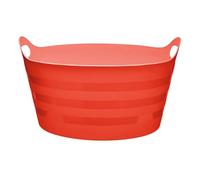 Garronda seau flexible en polypropylène 15 L bac universel usage maison jardin garage atelier coffre rangement transport poignées intégrées robuste GD-0181, Rouge