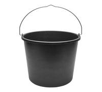 Garronda Seau verseur en plastique recyclé Noir avec anse métallique, 16 L - Lot de 10 - GD-0168