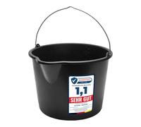 Garronda Seaux de Chantier et Mortier Plastique 12L Lot de 2 Noir GD-0168