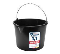 Garronda Seaux de Chantier et Mortier Plastique 15L Lot de 10 Noir GD-0168