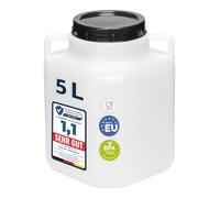 Garronda serbatoio Acqua Quadrato BPA-Free da 5 litri per alimenti, tanica per Acqua, contenitore Con coperchio, adatto per la conservazione di crauti, fermentazione o salamoia GD-0088, Bianco