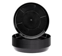Garronda Soucoupes pour Pots Horticulture Ronds GD-0026 (10 Pièces Noir, ⌀ 25 cm H 4 cm)