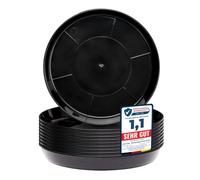 Garronda Soucoupes pour Pots Horticulture Ronds GD-0026 (10 Pièces Noir, ⌀ 27cm H 3,2cm)