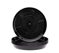 Garronda Soucoupes pour Pots Horticulture Ronds GD-0026 (5 Pièces Noir, ⌀ 25 cm H 4 cm)