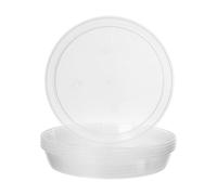 Garronda Soucoupes pour Pots Horticulture Ronds GD-0026 (5 Pièces Transparent, ⌀ 11cm H 1,8cm)