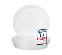 Garronda Soucoupes pour Pots Horticulture Ronds GD-0026 (5 Pièces Transparent, ⌀ 24cm H=3cm)