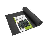 Garronda Toile de paillage geotextile 150 g m² Anti Mauvaise Herbe pour Gravier allées terrasse Sol extérieur Rouleau géotextile Jardin bache Sol résistante Noir 2 x 5 m GD-0177