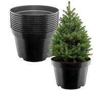 Garronda x10 Pots de Pépinière Ronds en Plastique Ø38 x 25 cm (20L) - Pot Semis Robuste avec Drainage Repiquage Pot de Fleur et Culture pour Serre Horticulture Jardin Intérieur Extérieur GD-0202