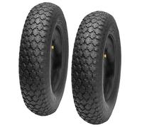 Garronda x2 Kit Pneu 4.80/4.00-8 avec Chambre à Air 2PR Ø390 mm GD-0164