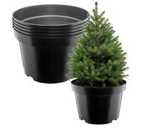 Garronda x5 Pots de Pépinière Ronds en Plastique Ø38 x 25 cm (20L) - Pot Semis Robuste avec Drainage Repiquage Pot de Fleur et Culture pour Serre Horticulture Jardin Intérieur Extérieur GD-0202
