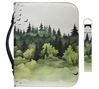 Garronmavis Lot de 2 étuis de bible avec motif oiseaux et pin pour esquisses, étoiles, notes de musique, Aquarelle Oiseaux Pin Trees, L-[10.2x7.0in=25.9x17.8cm]