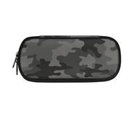 Garronmavis Trousse à crayons de grande capacité avec motif cœur et double fermeture éclair Motif tête de mort Rock&Roll, Camouflage militaire foncé, Cartable