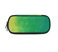 Garronmavis Trousse à crayons de grande capacité avec motif cœur et double fermeture éclair Motif tête de mort Rock&Roll, Dégradé vert orange, Cartable