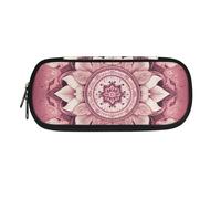 Garronmavis Trousse à crayons de grande capacité avec motif papillon pour fille, étudiante, adolescente, drapeau américain, tournesol, trousse de rangement pour papeterie, Lotus Mandala Fleur
