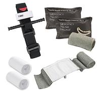 Garrot tactique AQTAQ 6 pouces Bandage israélien Bandage élastique 12 m Gaze fine Mesures de premiers soins pour arrêter l'hémorragie Bandage d'urgence Garrot