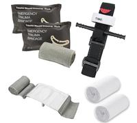 Garrot tactique AQTAQ, bandage israélien de 6 pouces, bandage élastique, gaze fine de 12 m, procédure de premiers soins pour contrôler garrot de d'urgence pour activités de plein air